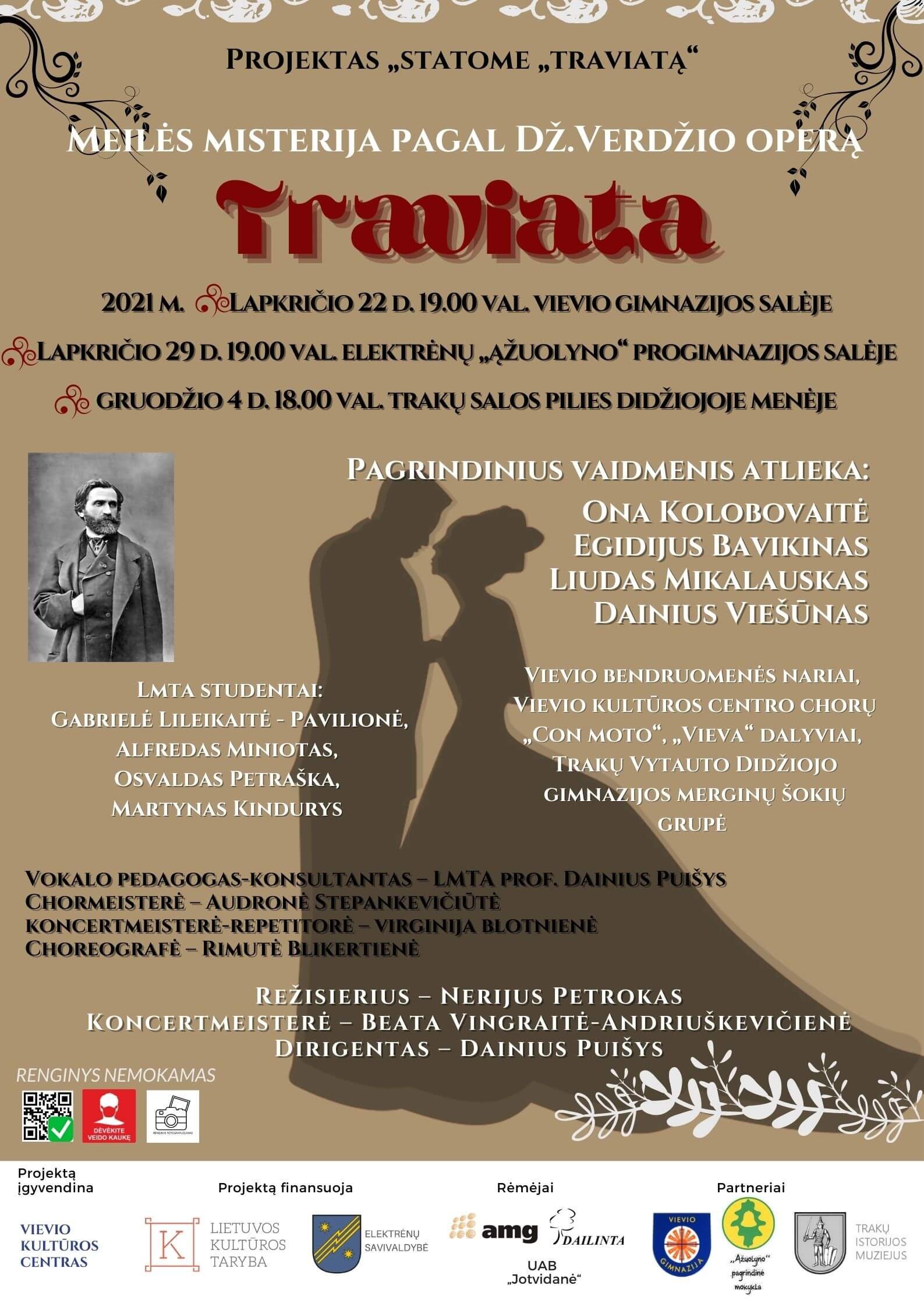 Vievio kultūros centras kviečia į “Traviatą”