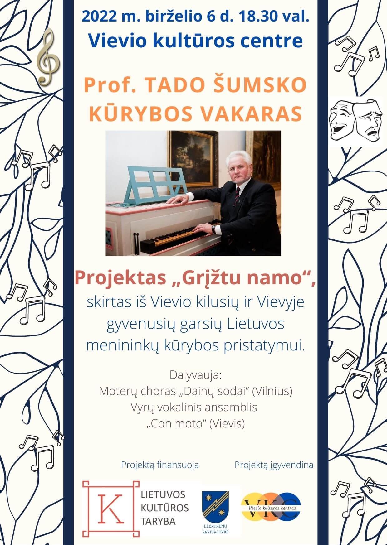 Prof. T. Šumsko kūrybos vakaras